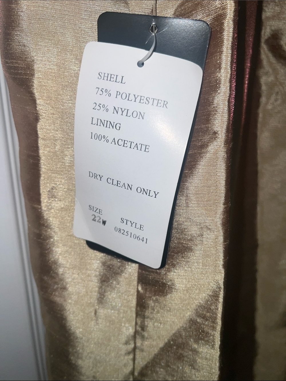 Adrianna Papell Two-Piece Sequined Blouse & Gold Skirt Set Silk 22W NWT - Picture 8 of 14